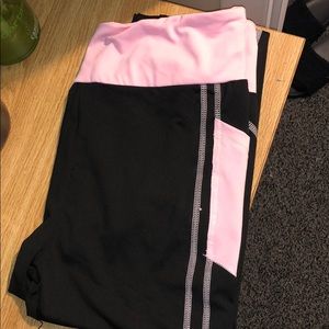 Pink and black SHEIN leggings